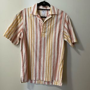 Zara beach striped shirt